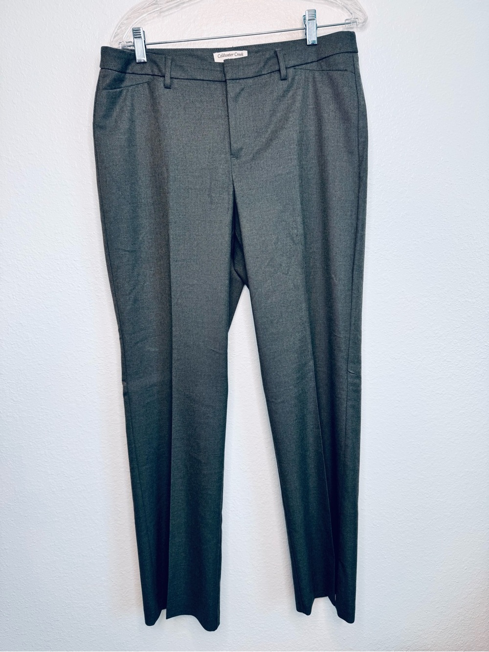 Coldwater Creek Grey Green Dress Office Pants Straight size 10